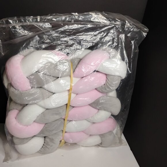 New Decorative Tri-Color Braided Pillow Super Soft - Picture 1 of 4